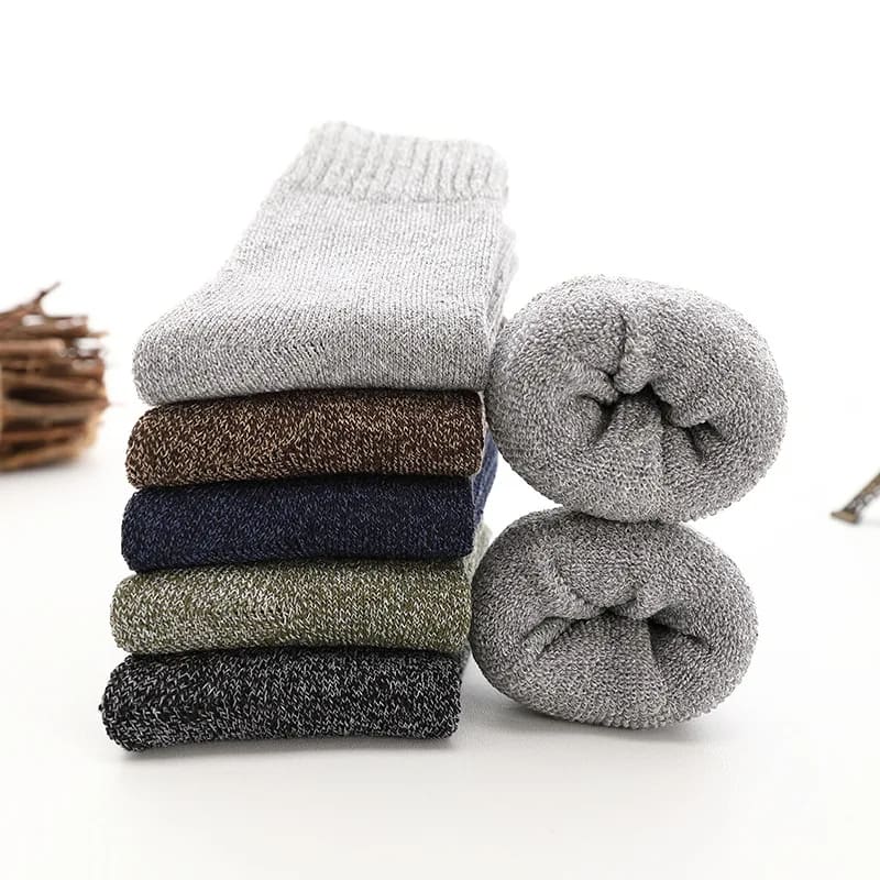 5 Pairs Men's Versatile Winter Socks – Soft, Lightweight, Casual