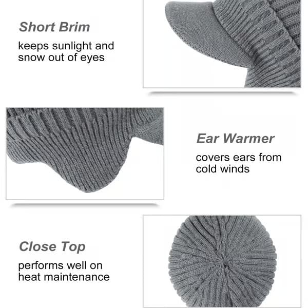 Ultimate Winter Beanie with Visor & Ear Flaps