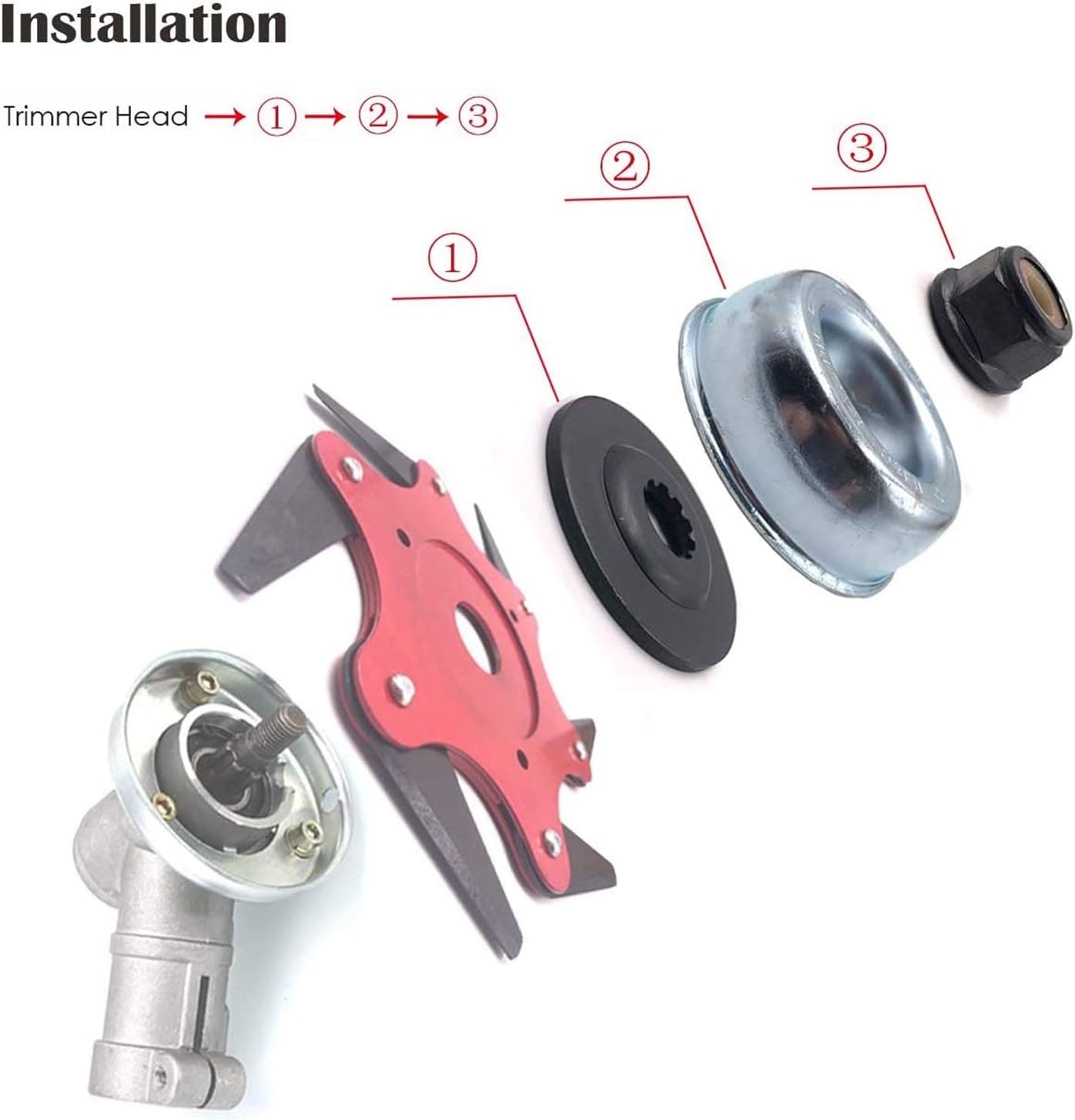 6-Steel Razors Trimmer Head – Heavy-Duty Weed & Grass Cutter