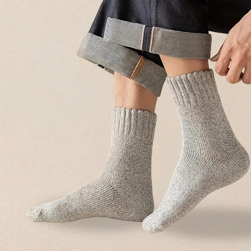 5 Pairs Men's Versatile Winter Socks – Soft, Lightweight, Casual