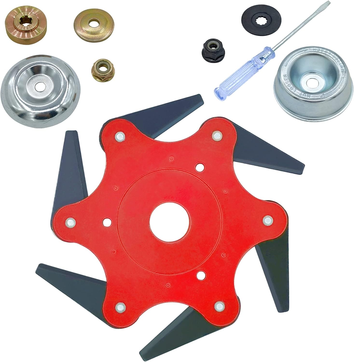 6-Steel Razors Trimmer Head – Heavy-Duty Weed & Grass Cutter
