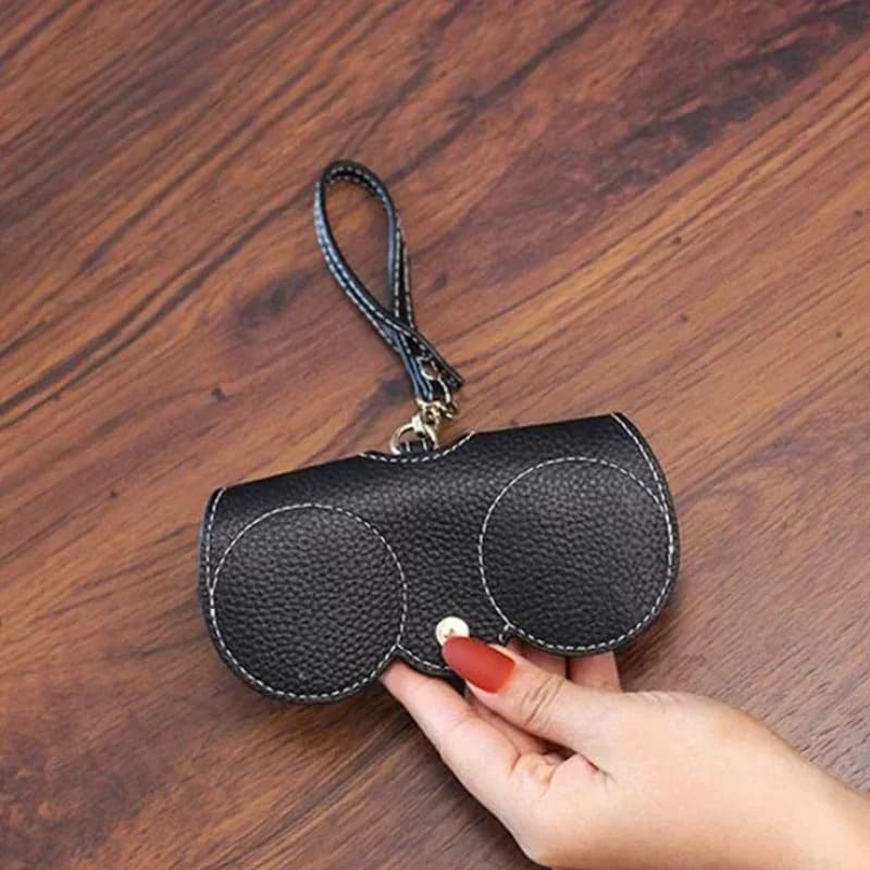 Litchi Embossed PU Leather Glasses Case