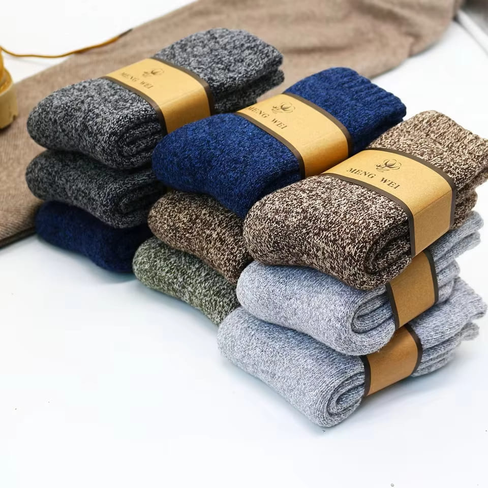 5 Pairs Men's Versatile Winter Socks – Soft, Lightweight, Casual